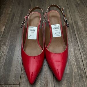 Stylish Red Women's Slingback Shoes
